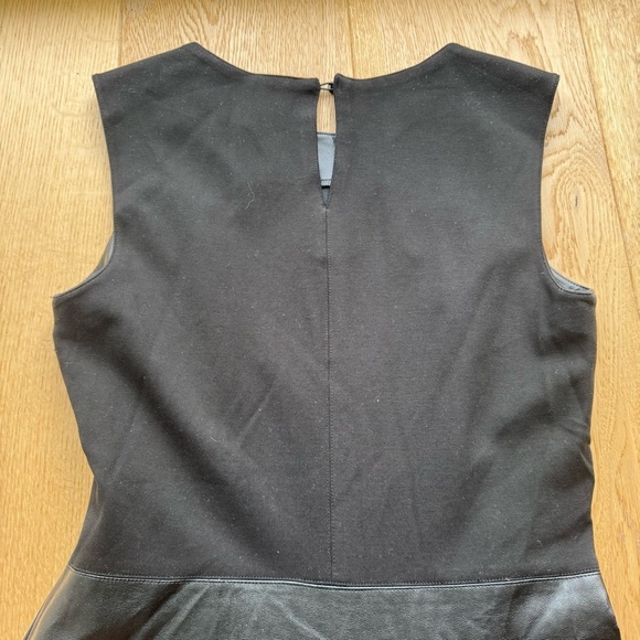 MODE DE VIE BLACK FAUX LEATHER SLEEVELESS MIDI DRESS - XS - Picture 9 of 17